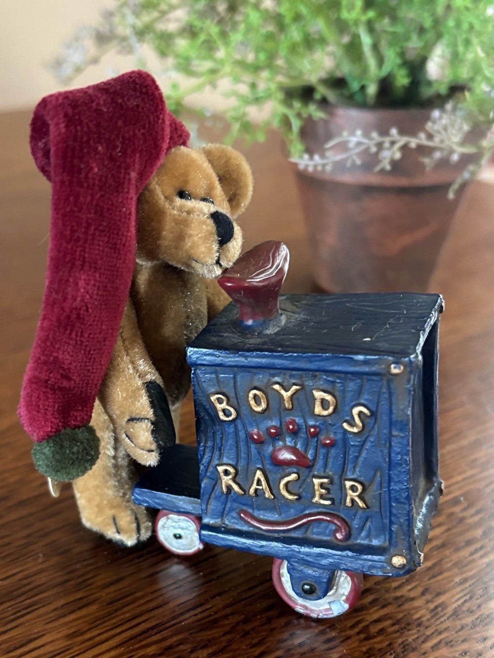 Boyd’s Bears Retired Twizzle F. Wuzzie With Huck’s Soapbox Racer-EUC